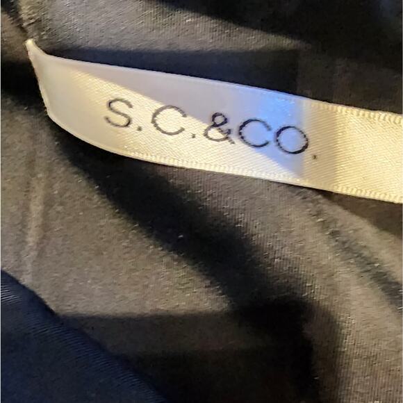 New S.C. & Co. Tropical Print Black & White Mini Skirt Lycra Lined Shorts XL - Picture 2 of 10